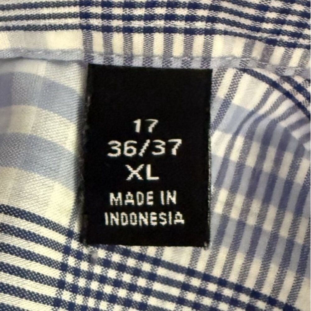 Lauren Ralph Lauren Slim Fit Performance Dress Shirt Size XL  17 36/37 Plaid - Picture 6 of 6